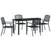 vidaXL Conjunto de Jantar para Jardim 5 unid. Antracite