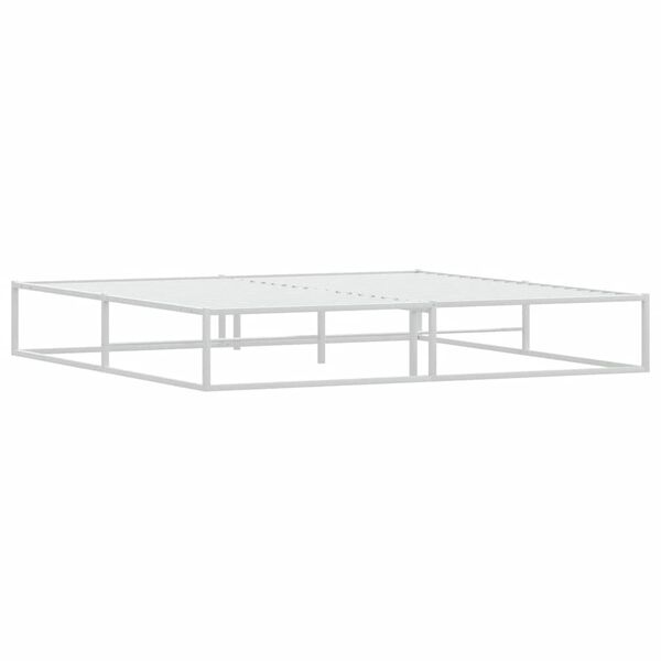 vidaXL Estrutura de cama sem colchão branco 200x200 cm metal