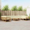 vidaXL Conjunto de Sof&aacute;s para Exterior 11 pcs Natural e Creme