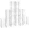vidaXL Conjunto de gabiões 6 pcs arame galvanizado