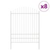 vidaXL Cerca para Jardim WOERDEN 8 unid. 170 x 225 cm Branco