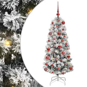 vidaXL &Aacute;rvore de Natal Articulada Artificial Verde e Branco 120 cm