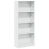vidaXL Estante 60x24x143 cm derivados de madeira branco brilhante