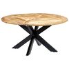 vidaXL Mesa de jantar redonda 150x76 cm madeira de mangueira maci&ccedil;a