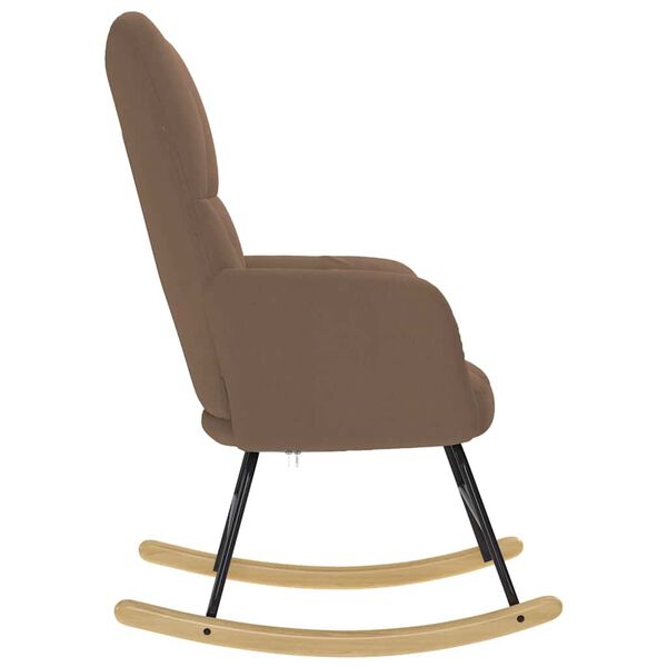 vidaXL Cadeira de baloi&ccedil;o tecido castanho