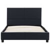 vidaXL Estrutura de cama 90x200 cm couro artificial preto