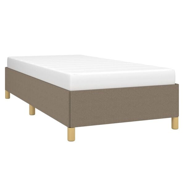 vidaXL Estrutura de cama sem colch&atilde;o 90x190 cm tecido cinzento