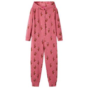 vidaXL Macac&atilde;o de crian&ccedil;a com capuz rosa velho 92