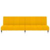 vidaXL Sofá-cama de 2 lugares veludo amarelo