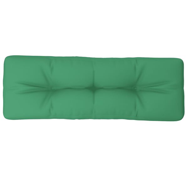 vidaXL Almofad&atilde;o para sof&aacute; de paletes 120x40x12 cm tecido verde