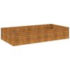 vidaXL Canteiro elevado de jardim 195x100x36 cm a&ccedil;o corten