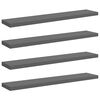 vidaXL Prateleiras de parede suspensas 4 pcs 120x23,5x3,8cm MDF cinza