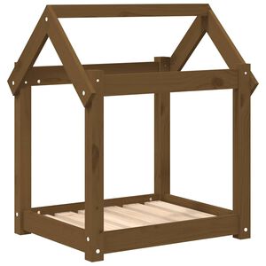 vidaXL Cama para c&atilde;es 61x50x70 cm pinho maci&ccedil;o castanho mel