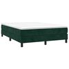 vidaXL Estrutura de cama com molas 140x190 cm veludo verde-escuro