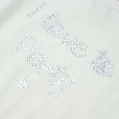 T-shirt p/ criança manga com folhos branco 116