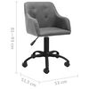 vidaXL Cadeira de jantar girat&oacute;ria tecido cinzento-claro