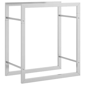 vidaXL Suporte para lenha 50x28x56 cm a&ccedil;o inoxid&aacute;vel