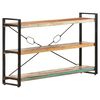 vidaXL Estante c/ 3 prateleiras 140x30x80cm madeira recuperada maci&ccedil;a