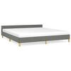 vidaXL Estrutura de cama sem colch&atilde;o 180x200 cm tecido cinzento-escuro