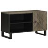 vidaXL M&oacute;vel de TV 80x33x46 cm madeira de mangueira maci&ccedil;a preto