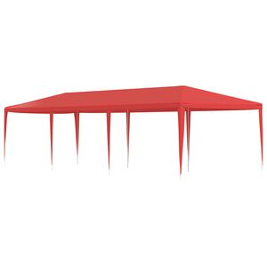 vidaXL Tenda de Festa Vermelho 900 x 300 x 255 cm PE e A&ccedil;o