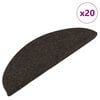 vidaXL Tapetes de escada adesivos 20 pcs 56x17x3 cm antracite