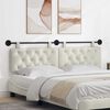 vidaXL Cabeceira Suspensa Creme 170 x 55 x 7 cm Veludo