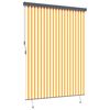 vidaXL Estores de rolo Branco e Laranja 200 x 250 cm Tecido e Alum&iacute;nio