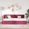 vidaXL Estrutura de Cama de Canto Vinho Vermelho 90 cm x 190 cm Veludo