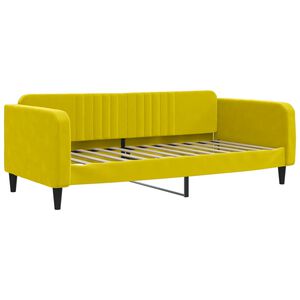 vidaXL Sof&aacute;-cama 100x200 cm veludo amarelo