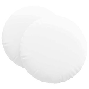 vidaXL Almofadas de Assento 2 pcs Branco &Oslash;80 x 29 cm tecido