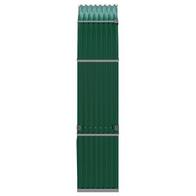 vidaXL Suporte de lenha 120x45x210 cm aço galvanizado verde