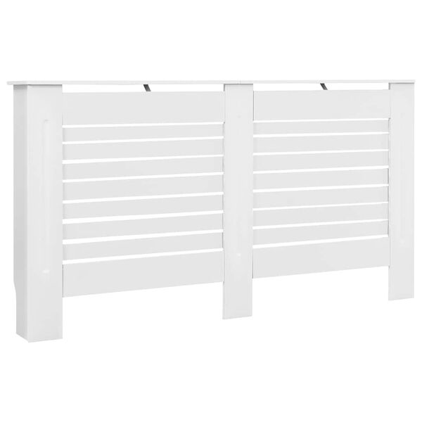 vidaXL Cobertura de radiador 152x19x81,5 cm MDF branco
