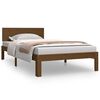 vidaXL Estrutura de cama 100x200 cm madeira pinho maci&ccedil;o castanho mel