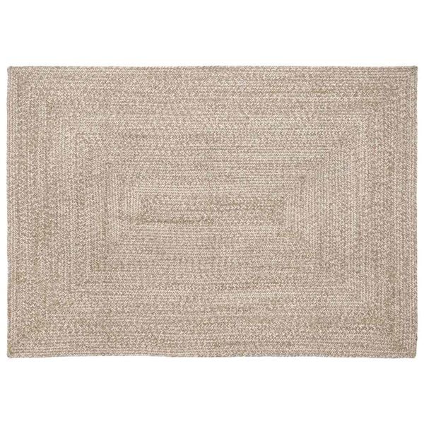 vidaXL Tapetes de &aacute;rea Retangular Natural e Branco 120 x 170 cm