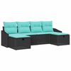 vidaXL Conjunto de Sof&aacute; de Jardim 6 unid. vime PE