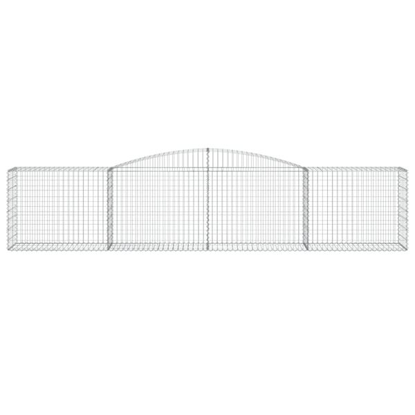 vidaXL Cestos gabião arqueados 4 pcs 400x50x80/100cm ferro galvanizado