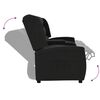 vidaXL Sof&aacute; reclin&aacute;vel 4 lugares c/ suporte copos preto