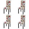 242399 vidaXL Dining Chairs 4 pcs Multicolour Fabric