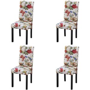 vidaXL Dining Chairs 4 pcs Multicolour Fabric