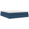 vidaXL Cama com arruma&ccedil;&atilde;o e colch&atilde;o Azul 180 x 200 cm Poli&eacute;ster