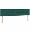 vidaXL Cama box spring c/ colch&atilde;o e LED 180x220 cm veludo verde-escuro