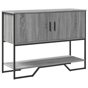 vidaXL Mesa consola 100x35x74,5 cm derivados madeira cinzento sonoma