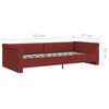 vidaXL Sof&aacute;-cama c/ sa&iacute;da USB 90x200 cm tecido vermelho tinto