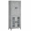 vidaXL Arm&aacute;rio alto 69,5x34x180 cm derivados de madeira cinza cimento