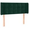 vidaXL Cabeceira de cama c/ abas veludo 103x16x78/88cm verde-escuro