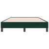 vidaXL Estrutura de cama sem colch&atilde;o 120x220 cm veludo verde-escuro