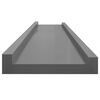 vidaXL Prateleiras de parede 2 pcs 100x9x3 cm cinzento