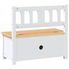 vidaXL Banco de arruma&ccedil;&atilde;o infantil 60x30x55 cm MDF branco e bege