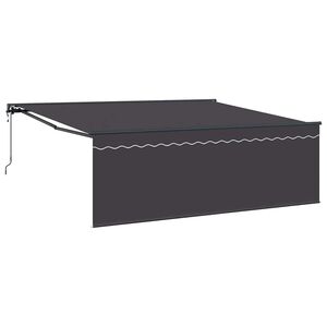 vidaXL Toldo retr&aacute;til Antracite 400 &times; 300 cm Poli&eacute;ster e Alum&iacute;nio